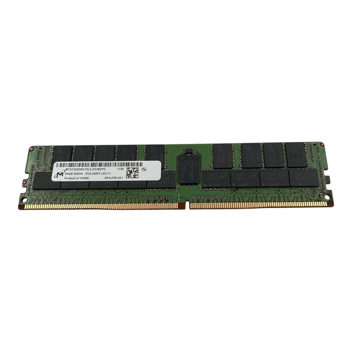Micron 64GB 4DRx4 PC4-2400T DDR4-19200 ECC LRDIMM Memory MTA72ASS8G72LZ-2G3B2PG