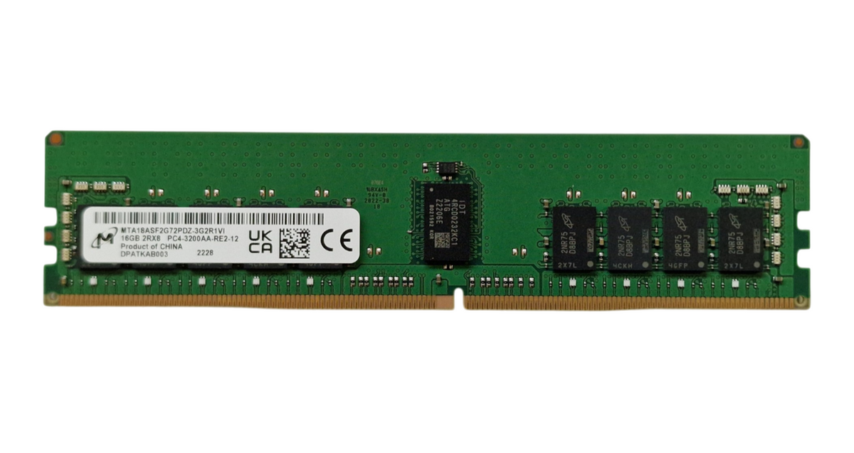 NEW Micron 32GB 2Rx8 PC4-3200AA DDR4-25600 ECC RDIMM Memory MTA18ASF4G72PDZ-3G2