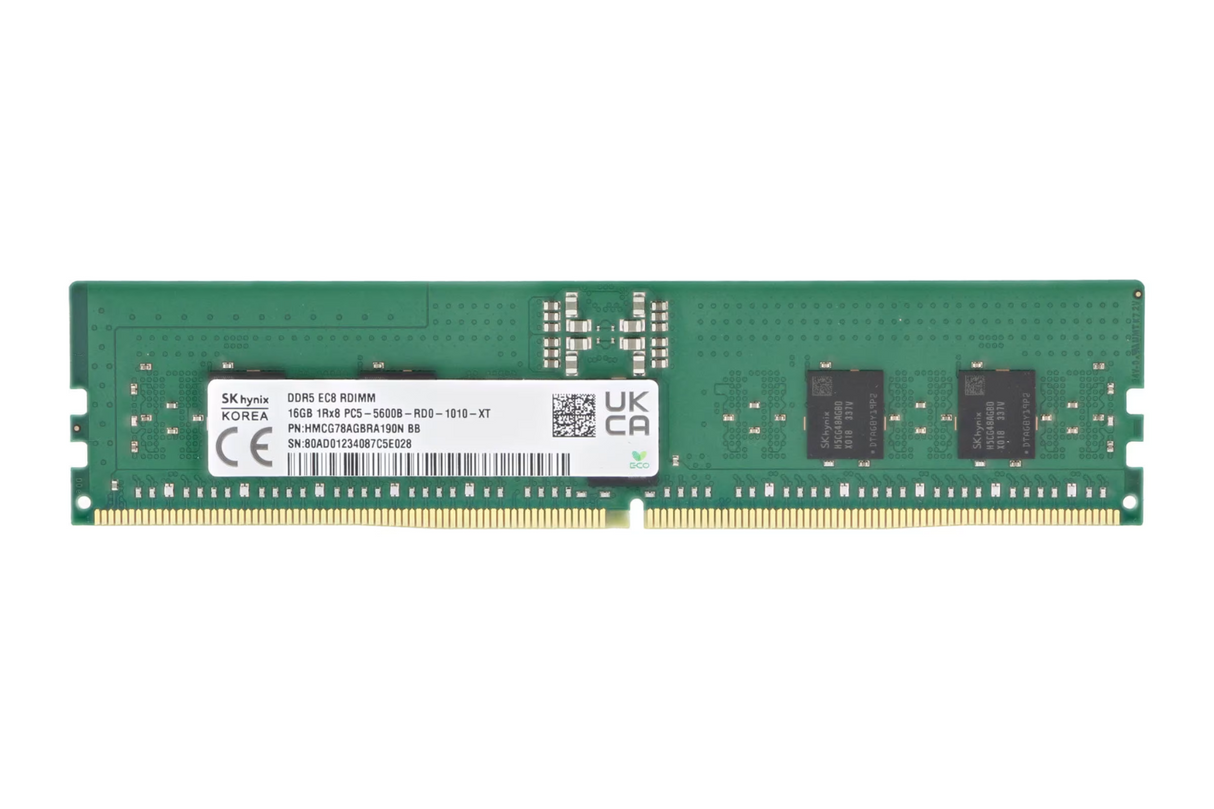 New SK Hynix 16GB PC5-5600 DDR5-44800 ECC REG RDIMM Memory HMCG78AGBRA190N