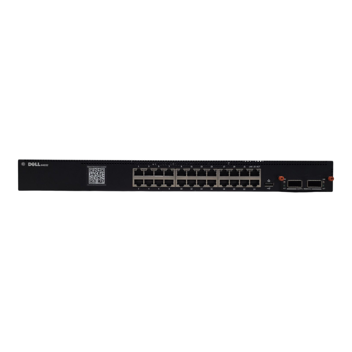 Dell Networking N4032 24x 10GbE RJ45 + 2x 40Gb QSFP+ F2B L3 Network Switch OS6.5