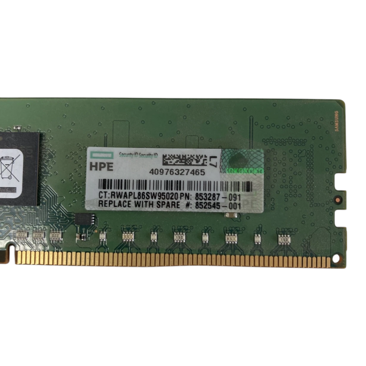 New HP 8GB 1Rx8 PC4-2400T-R DDR4-19200 ECC RDIMM Memory 851353-B21 852545-001