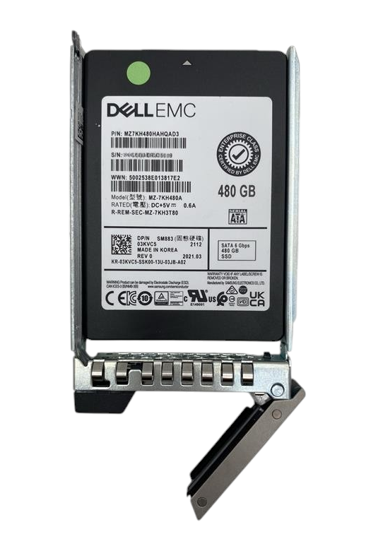 Dell 480GB 6G SATA MU 2.5" SFF SSD + 14th-17th Gen Caddy 3KVC5 MZ-7KH480A