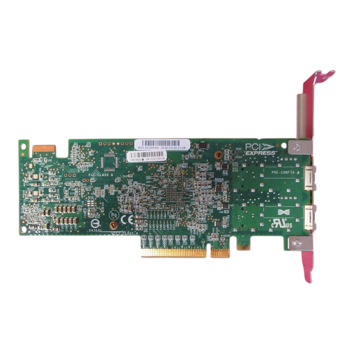 Fujitsu Emulex LightPulse LPe16002 LP FH 16G SFP+ Dual Port FC Host A3C40157682