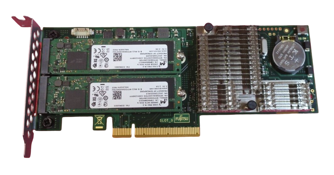 Fujitsu PRAID CP200 M.2 Boot RAID Controller +2x 240GB M.2 SSD S26361-D3888-A100