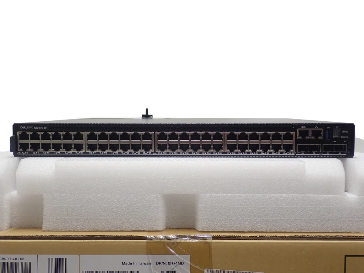 NEW Dell EMC PowerSwitch N3248TE-ON 48x 1GbE RJ45 4x SFP+ 2x QSFP28 Switch ONIE