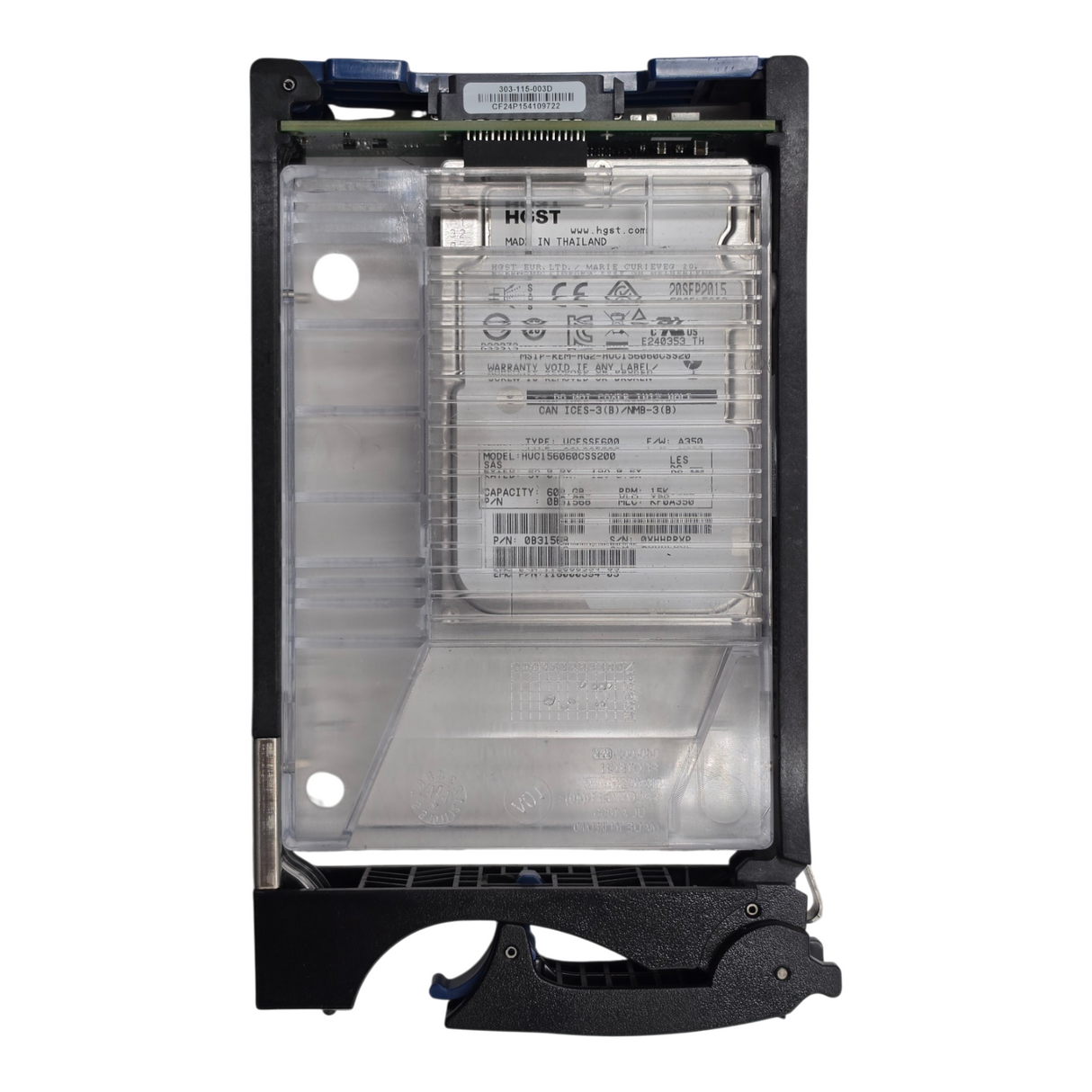 EMC 600GB 15K SAS 6G 2.5" HDD in 3.5" Caddy 005050927 V3-VS15-600E For VNX