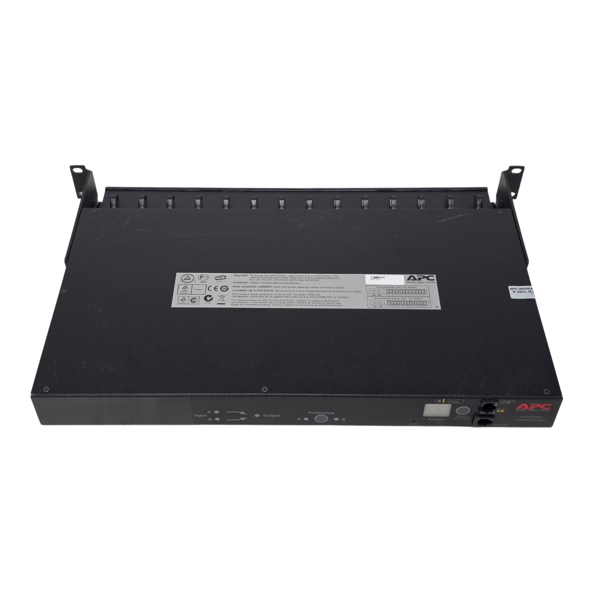 APC AP7721 230V 10A Rackmount Automatic Transfer Switch ATS 12x C13 Outlets PDU