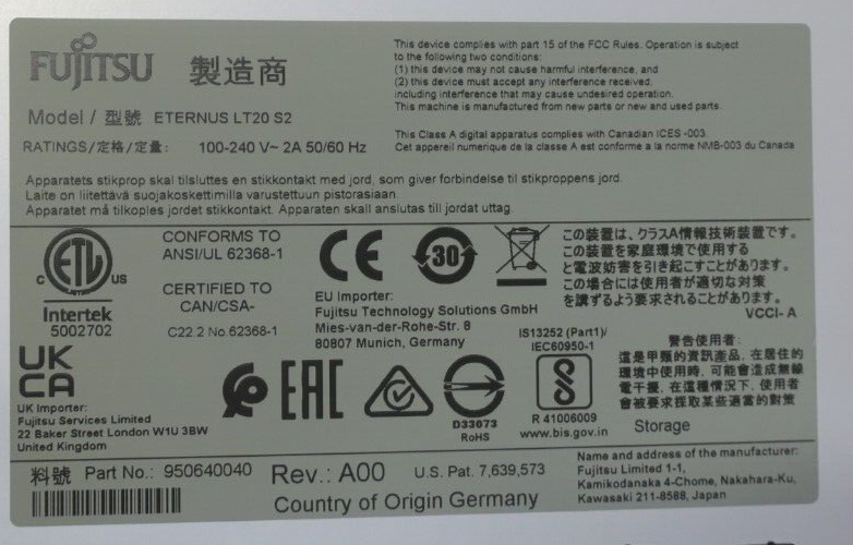 NEW Fujitsu Eternus LT20 S2 8-Slot Tape Library Auto Loader Fujitsu Warrranty