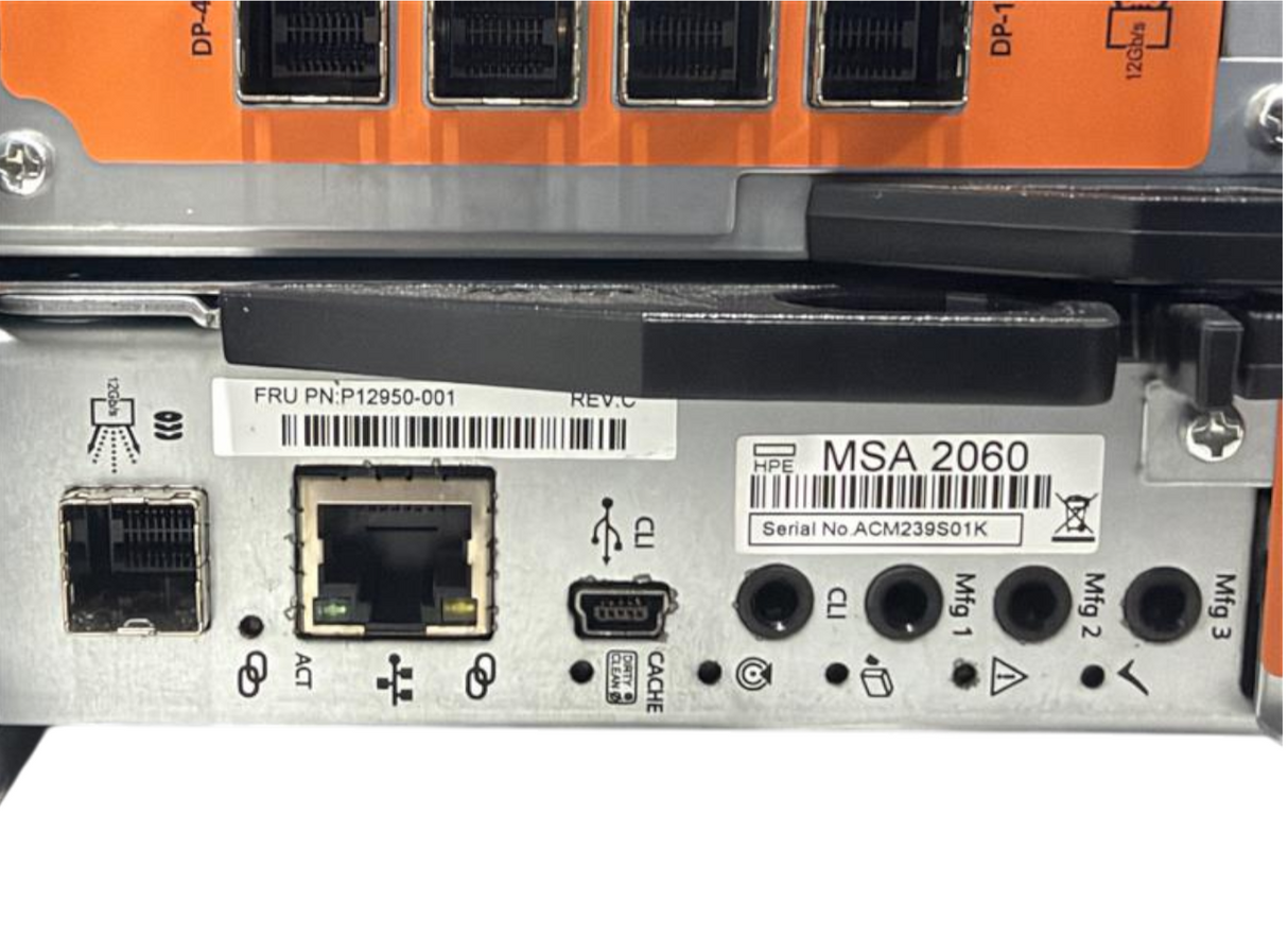 HPE MSA 2062 24SFF SAN Storage Array R0Q84A +Dual 12G SAS Controllers P12950-001
