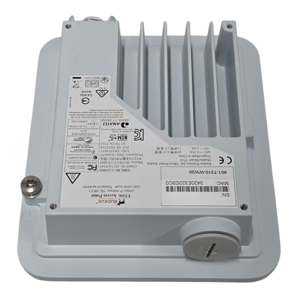 Ruckus T310 Wave 2 Outdoor 802.11ac 2x2:2 MIMO Wi-Fi Access Point 901-T310-WW20