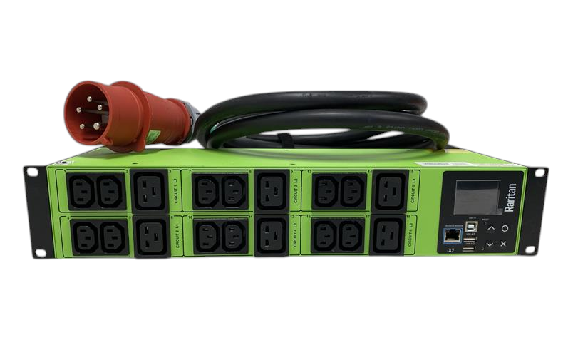 Raritan PX3-1906R-K301 3-phase 32A 22kVA 6x C19 12x C13 Rack 2U Metered PDU