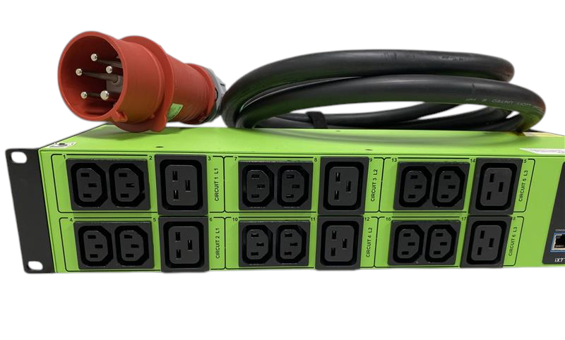 Raritan PX3-1906R-K301 3-phase 32A 22kVA 6x C19 12x C13 Rack 2U Metered PDU