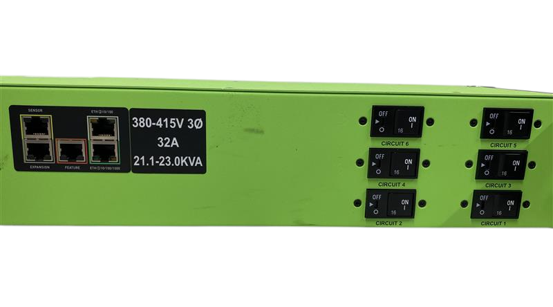 Raritan PX3-1906R-K301 3-phase 32A 22kVA 6x C19 12x C13 Rack 2U Metered PDU