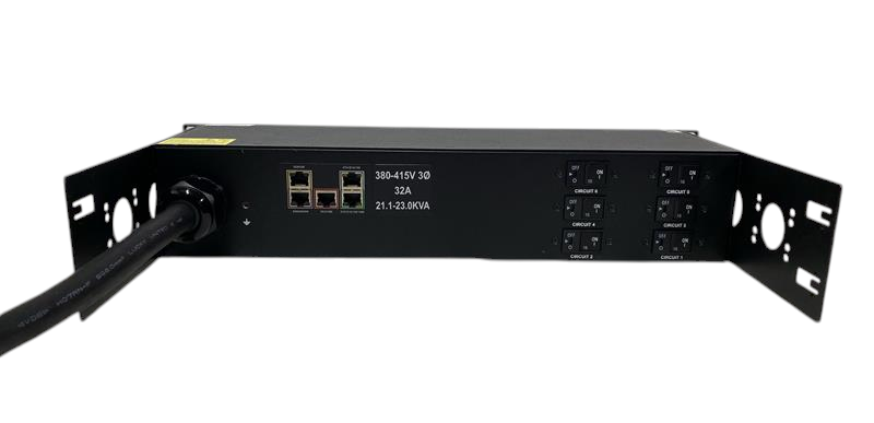 Raritan PX3-1906R 3-phase 32A 400V 22kVA 6x C19 12x C13 Rack 2U Metered PDU