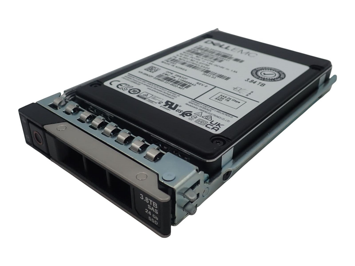 NEW Dell 3.84TB SAS 24G 2.5" Enterprise SSD MZ-ILG3T80 9N32F + 14/17th Gen Caddy