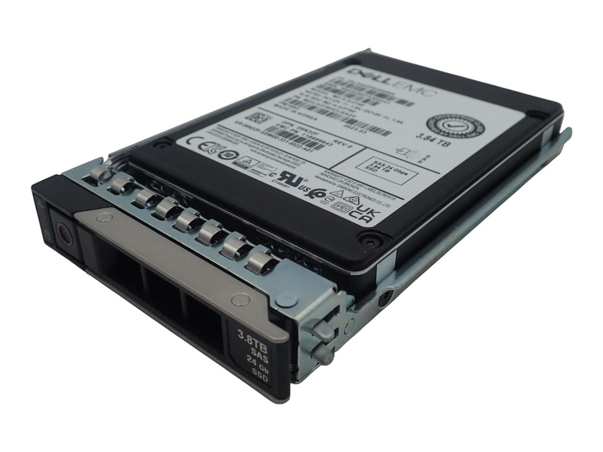 NEW Dell 3.84TB SAS 24G 2.5" Enterprise SSD MZ-ILG3T80 9N32F + 14/17th Gen Caddy