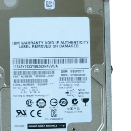 IBM 300Gb 15k 6Gb SAS 2.5" HDD Hard Drive 00Y5797 For Storwize V5000