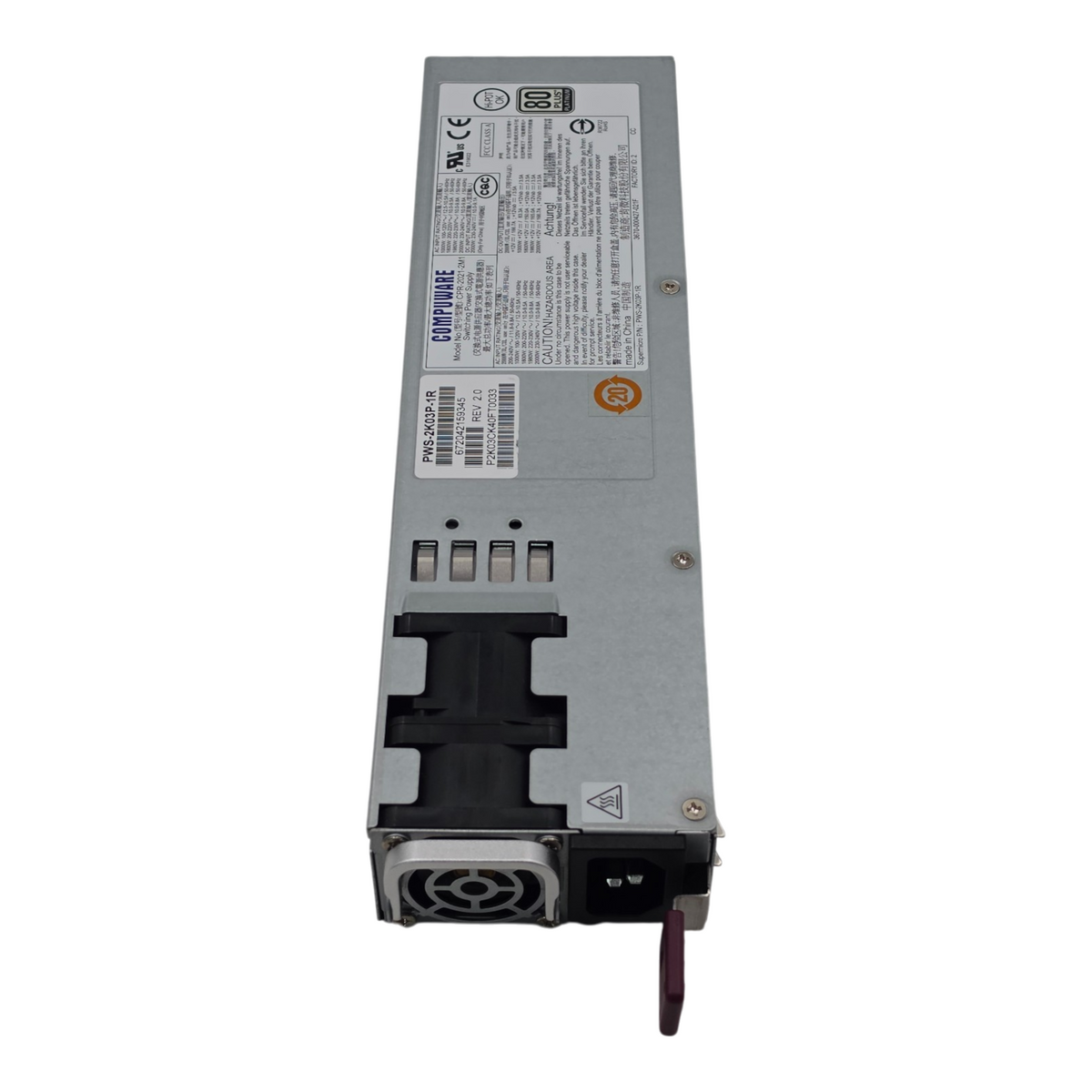 Supermicro PWS-2K03P-1R 2000W 1U Redundant Power Supply PSU PFC 80+ Platinum