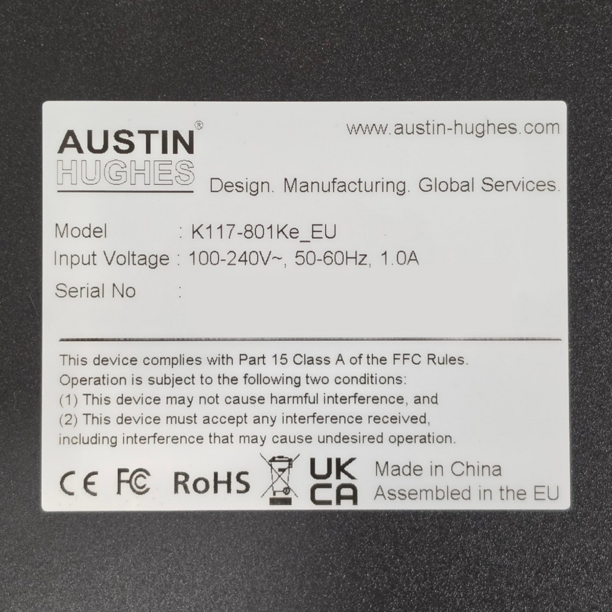 NEW Austin Hughes K117-801KE-EU 8-Port 1U 4K LCD HDMI Rack Console KVM Switch