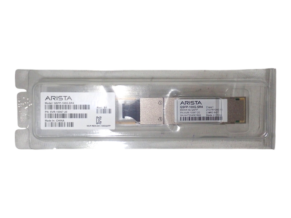 NEW Arista XVR-10067-20 QSFP-100G-SR4 100G QSFP28 SR4 850nm 100m MMF Transceiver