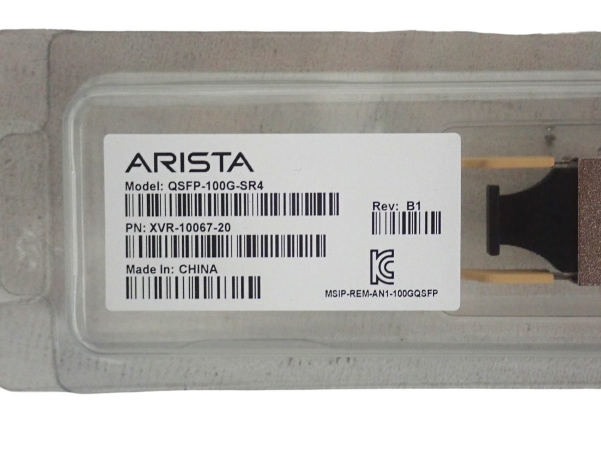 NEW Arista XVR-10067-20 QSFP-100G-SR4 100G QSFP28 SR4 850nm 100m MMF Transceiver