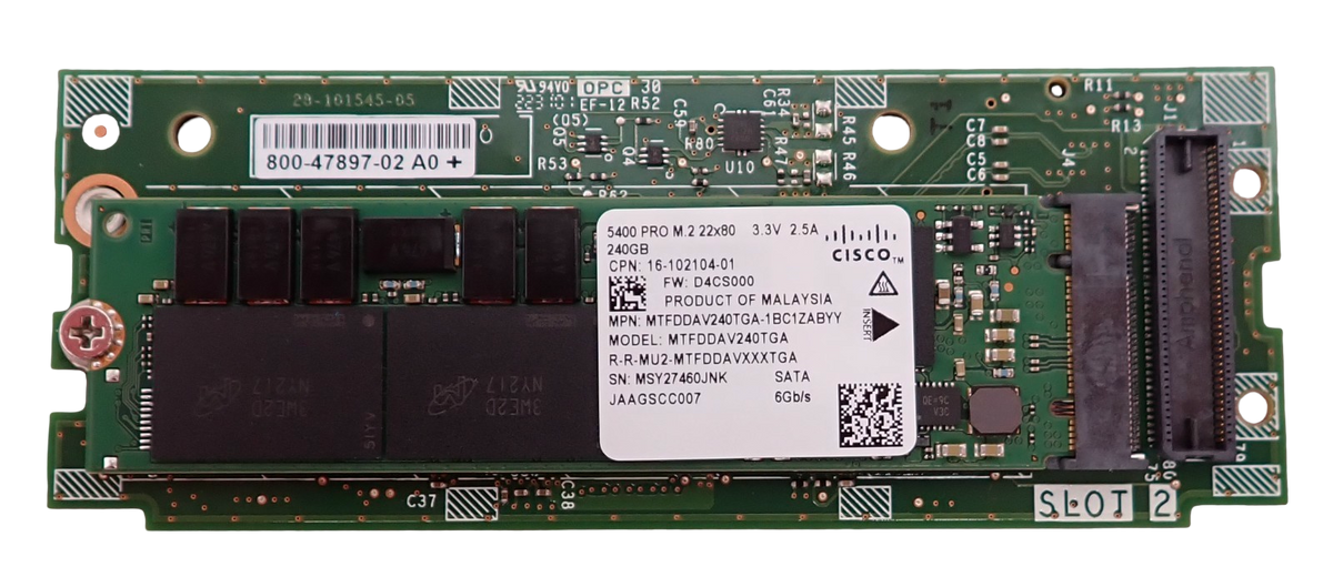 Cisco Boot Optimized M.2 RAID Controller UCS-M2-HWRAID +2x 240GB SSD UCS-M2-240G