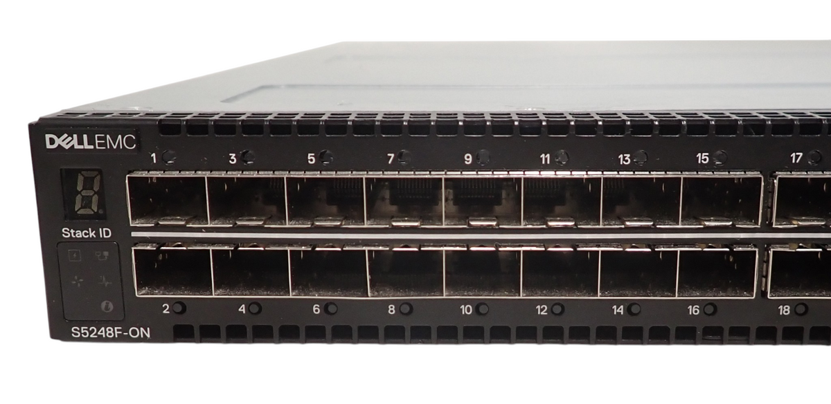 Dell PowerSwitch S5248F-ON 48x25G SFP 4x100G QSFP28 2x QSFP28-DD OS10 RA Switch