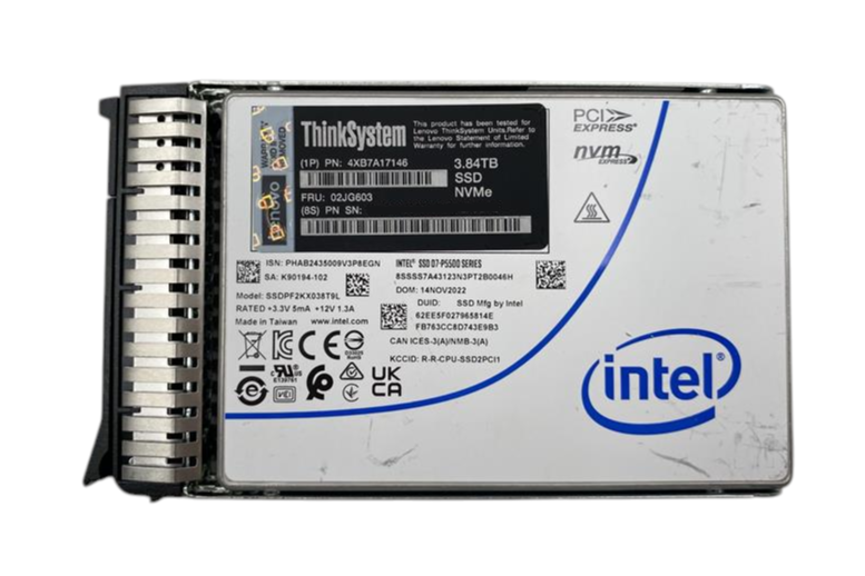 Lenovo 3.84 TB NVMe 2.5" SFF Enterprise SSD with Caddy 02JG603 4XB7A17146