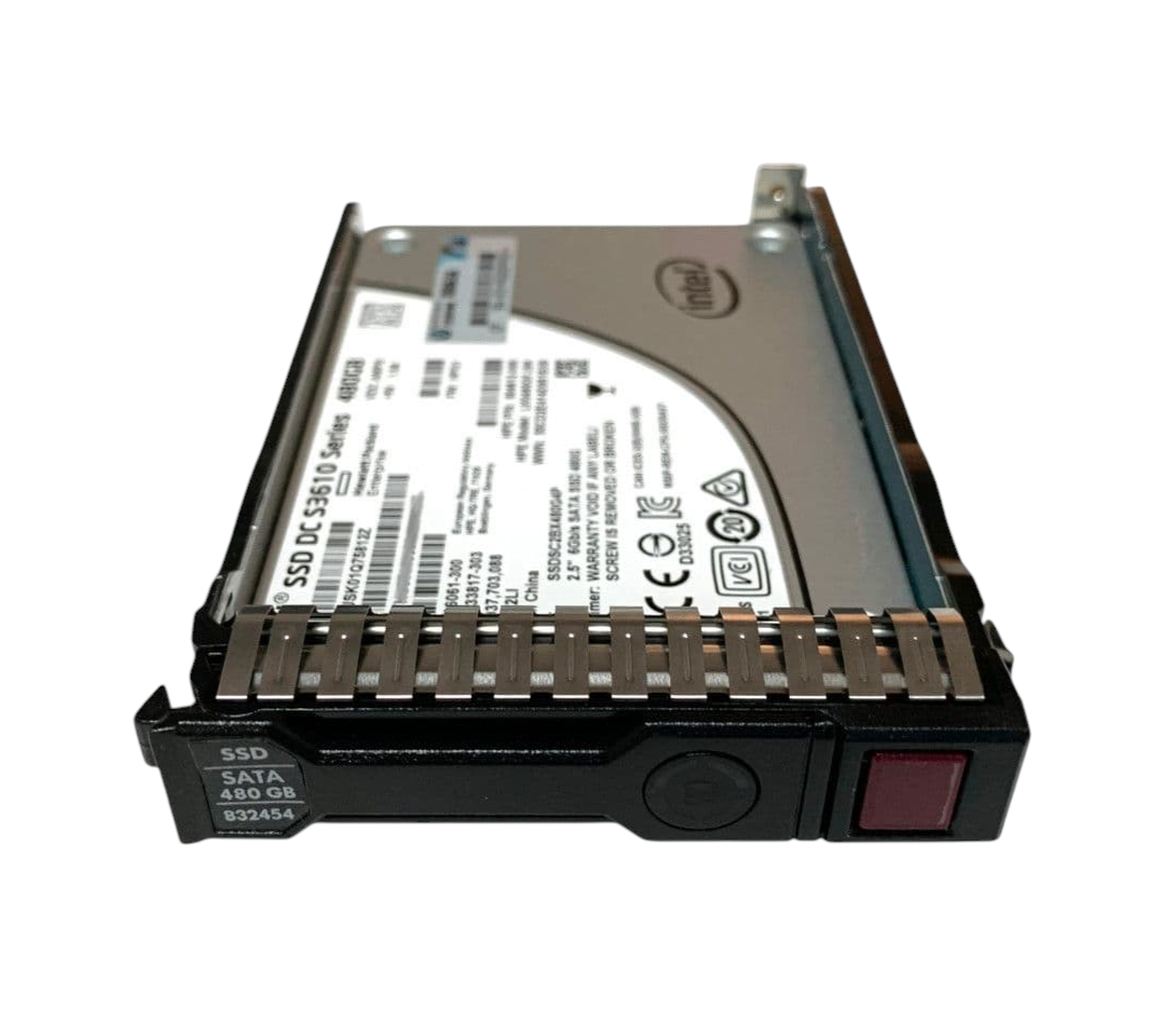 HPE Intel DC S3610 480 GB 6G SATA MU 2.5" SFF SSD + Caddy 832414-B21 832416-001