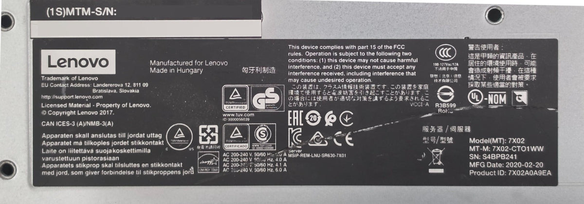 Lenovo ThinkSystem SR630 2x 1st/2nd Gen Scalable CPU 24DIMM 8xSFF SAS CTO Server