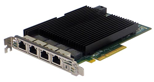 New Silicom Intel X540 Quad Port 10GbE RJ45 Network Card Adapter HH - PE310G4I40