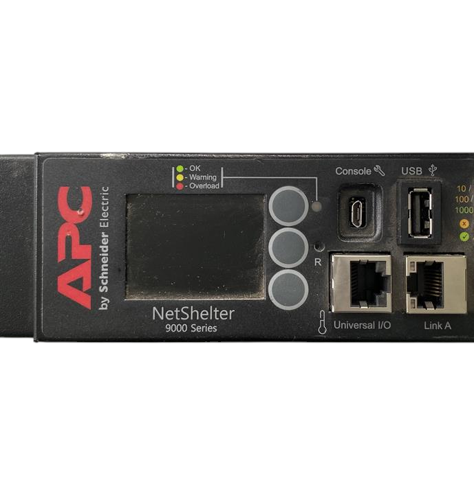 APC APDU9981EU3 Switched Rack 9000 Series PDU 230V 21x C13 3 x C19 16A ZeroU 3PH