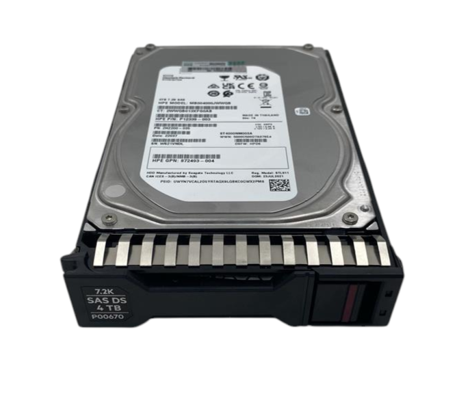 HP 4TB 7.2K 12G SAS 3.5" HDD Hard Drive + Caddy P00670-001 P12339-003 DSFW:HPD6