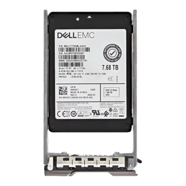 Dell Compellent 7.68TB SAS 12G Read Intensive Enterprise Class 2.5" SSD RRXD7