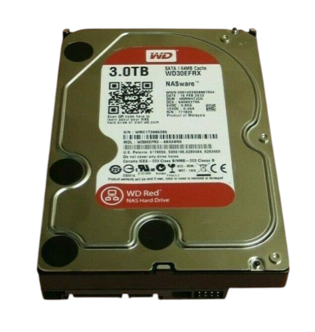 Western Digital WD Red 3TB 5.4K 6G SATA 3.5" LFF NAS Hard Drive HDD - WD30EFRX