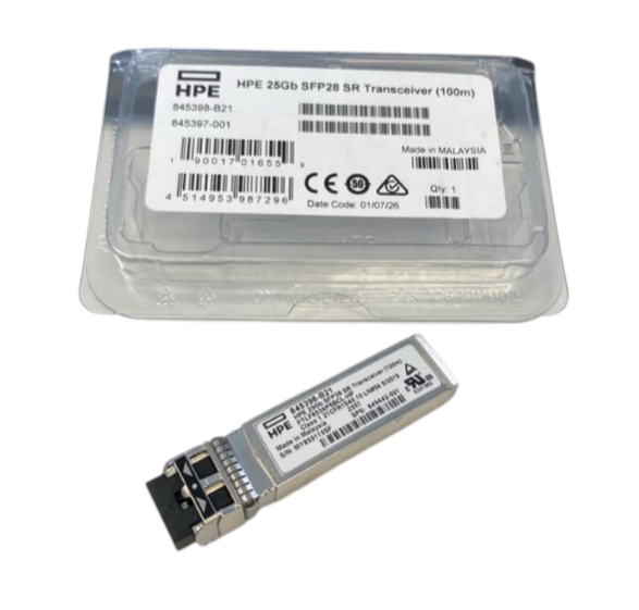 New HPE 25Gb SFP28 SR 850nm Transceiver FTLF8536P5BCL-HP 845398-B21 849442-001