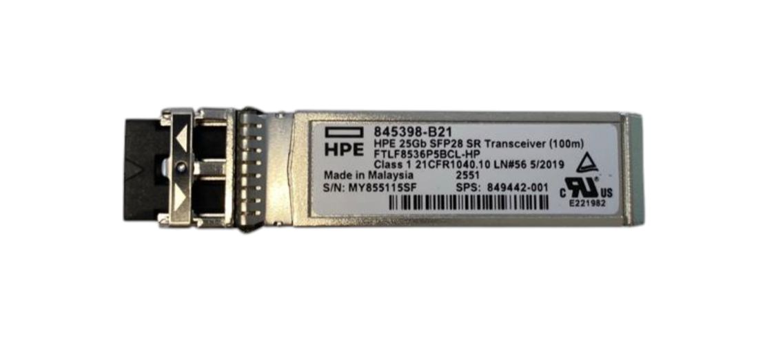 New HPE 25Gb SFP28 SR 850nm Transceiver FTLF8536P5BCL-HP 845398-B21 849442-001