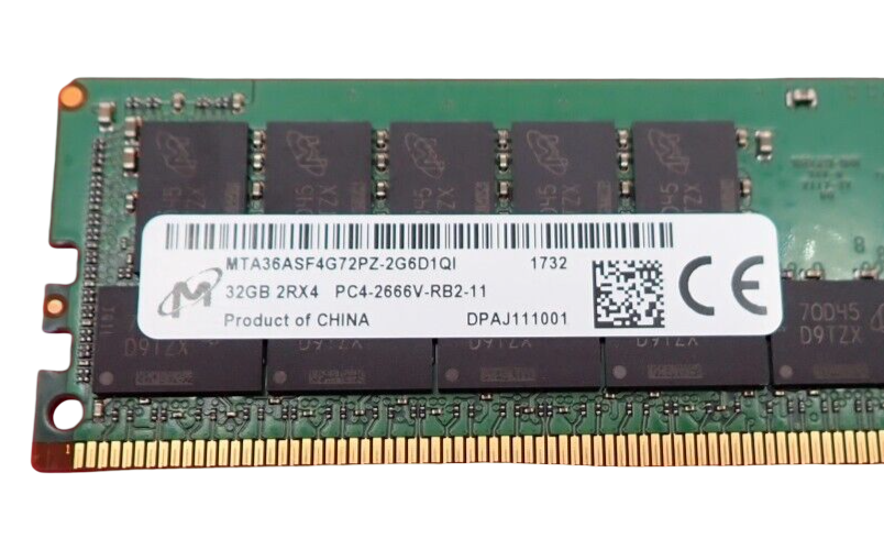 Cisco 32GB 2Rx4 DDR4-2666V PC4-21300 RAM Memory UCS-MR-X32G2RS-H 15-105081-01