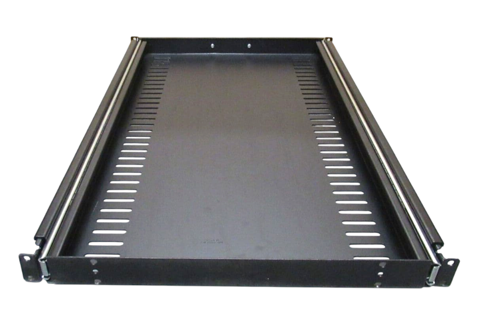 APC AR8123BLK Pillar Mount 1U 19" Sliding Vented Data Cabinet Slide Shelf 721mm