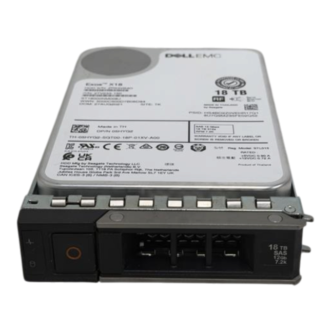 Dell 18TB 7.2K SAS 12G 512e Enterprise Class 3.5'' LFF HDD 5HYG2 ST18000NM006J