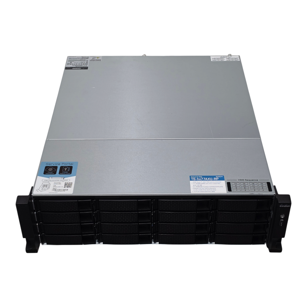 QNAP TS-H1677AXU-RP 16x 3.5" LFF SATA 6G 32GB DDR5 3U Rackmount NAS DISKLESS