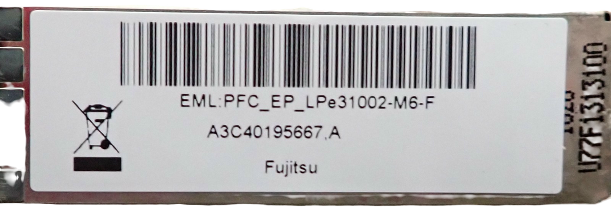 Fujitsu LPe31002 2x 16Gb FC Host Bus Adapter HBA + 2x SFP S26361-F5596-E202 HH