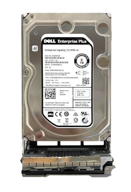 Dell Equallogic 6TB 7.2K 12G SAS 3.5" Enterprise HDD + Caddy HXN6P ST6000NM0014