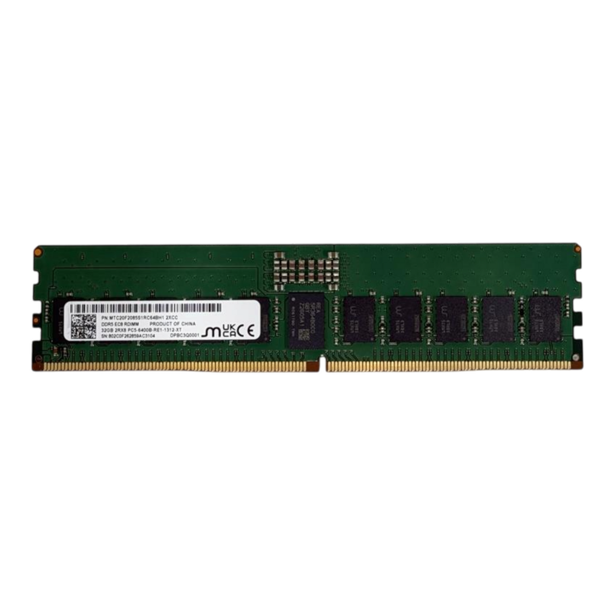 New Micron 32GB 2Rx8 PC5-6400B DDR5-51200 ECC RDIMM Memory MTC20F2085S1RC64BH1