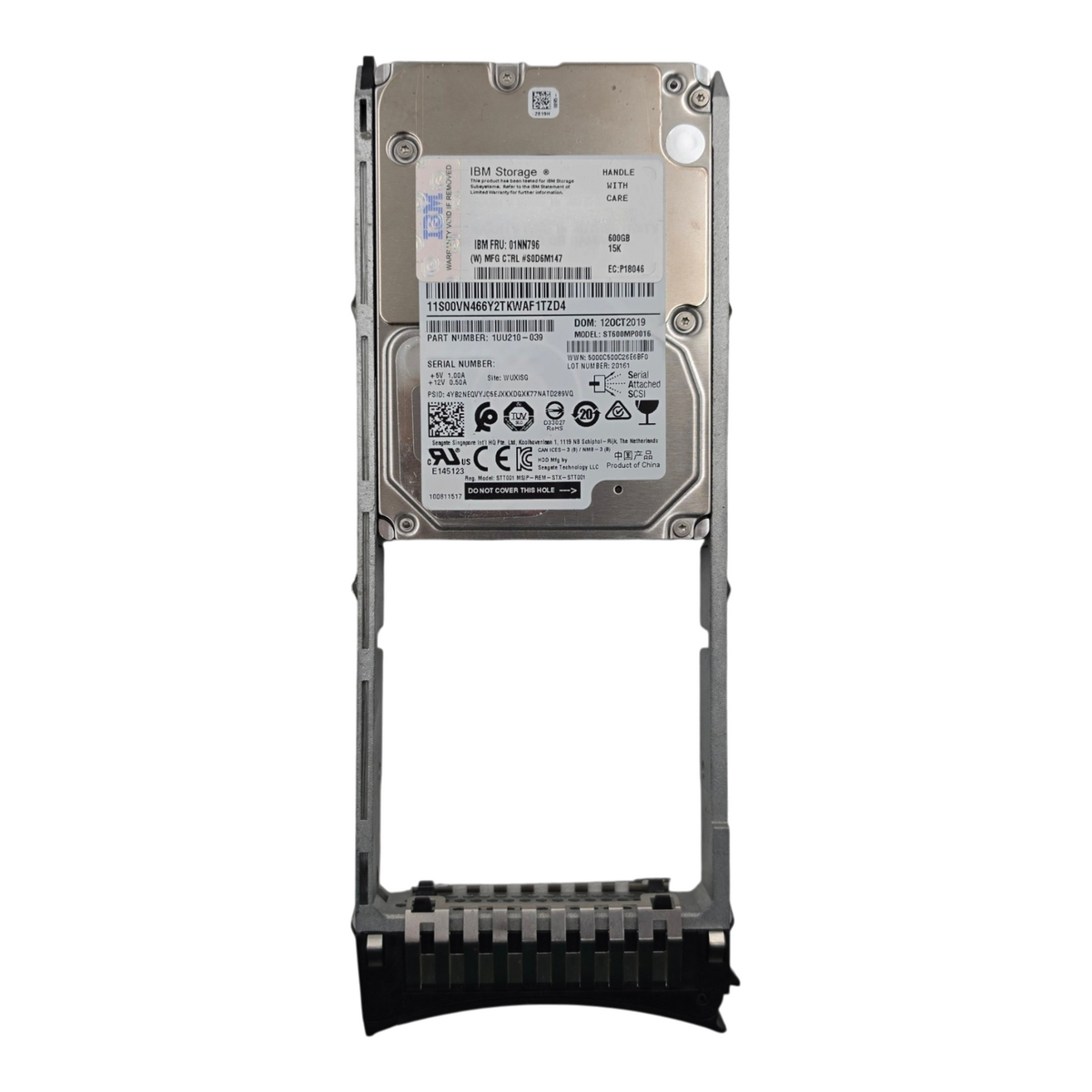 IBM 01NN796 600GB 15K 12G SAS 2.5" SFF SED Self-Encrypting HDD Hard DIsk Drive