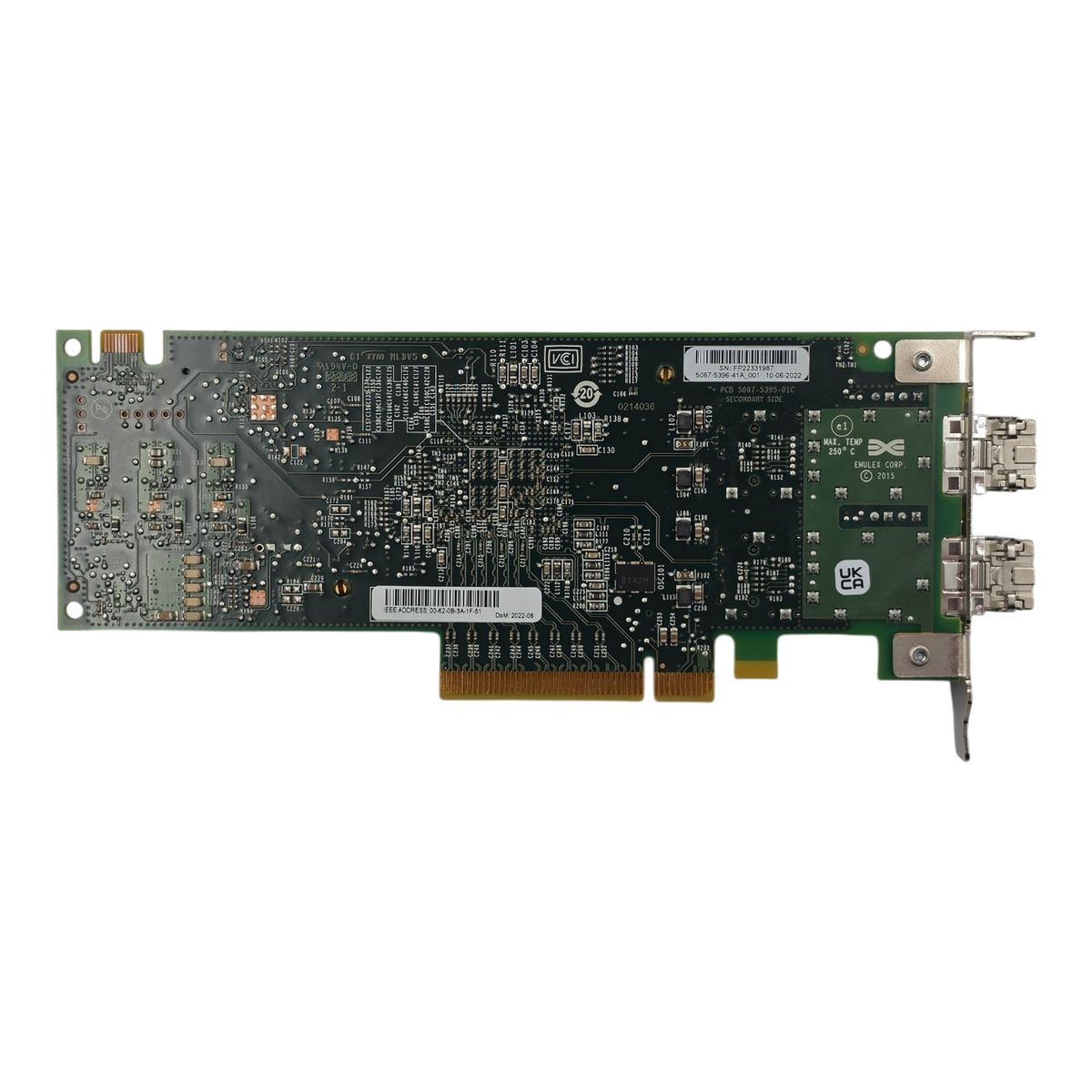 Dell HT3KM Emulex LPe31002-M6-D 2x 16Gb FC SFP+ PCIe 3.0 x8 LP HBA with SFPs