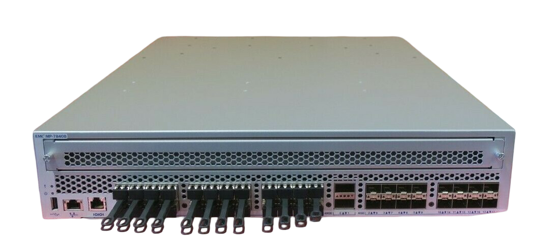 New Brocade MP-7840B 24x 16Gb FC 2x 40GbE 16x 10GbE SAN Extension Switch 00VWD