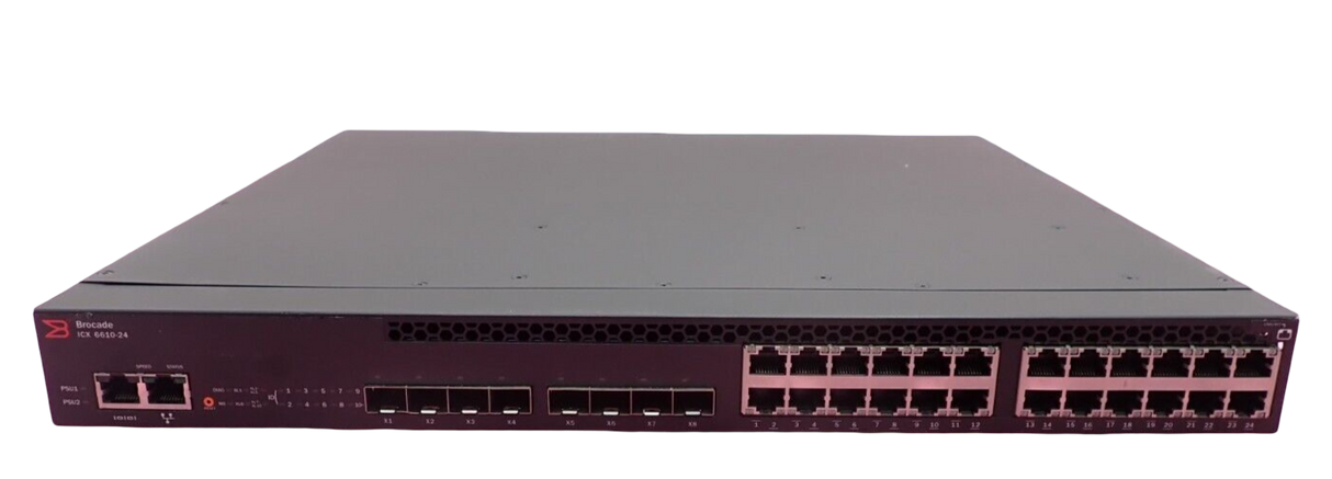 Brocade ICX 6610-24 24x 1GbE RJ45 + 8x 1/10GbE SFP + 4x 40G Stacking Port Switch