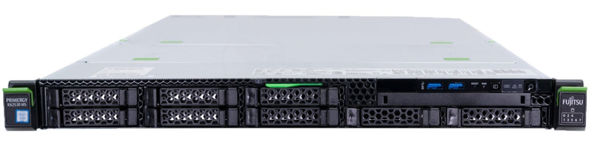 NEW Fujitsu Primergy RX2530 M5 Eight-Core Silver 4208 16GB RAM 8-Bay 1U Server