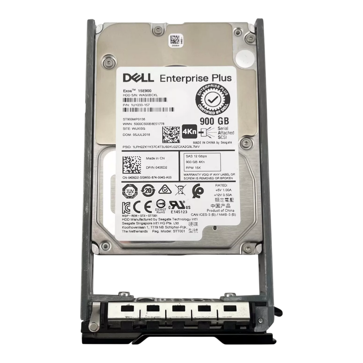 Dell Compellent 900GB 15K SAS 12G 4kn Enterprise 2.5" HDD 436D2 ST900MP0136